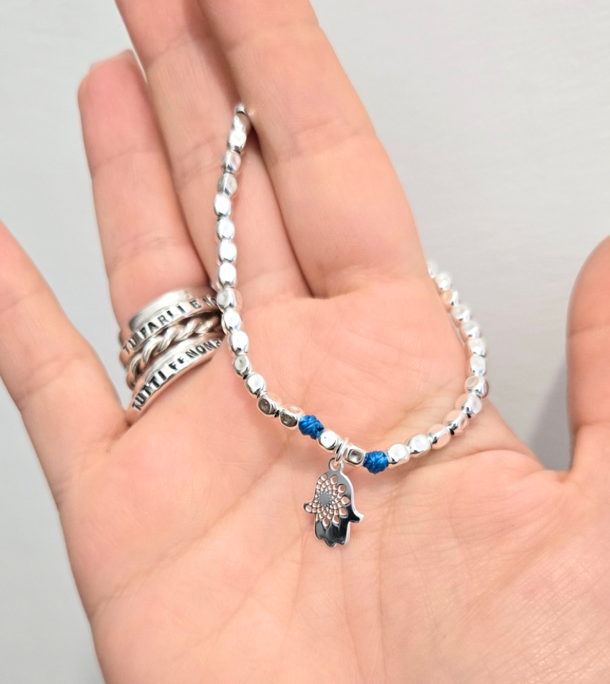 Viceroy Jewels Orecchini A Cerchio Mano Di Fatima In Argento 925 Con Zirconie, Finitura Lucida, Lunghezza 22 Mm