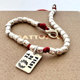 G.S2403 - LAUREA 🎓 Bracciale Argento 925 barilotti martellati e targhettA personalizzabile