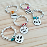 G.MG20 Anello cubotti Argento 925 medaglietta incisa personalizzabile