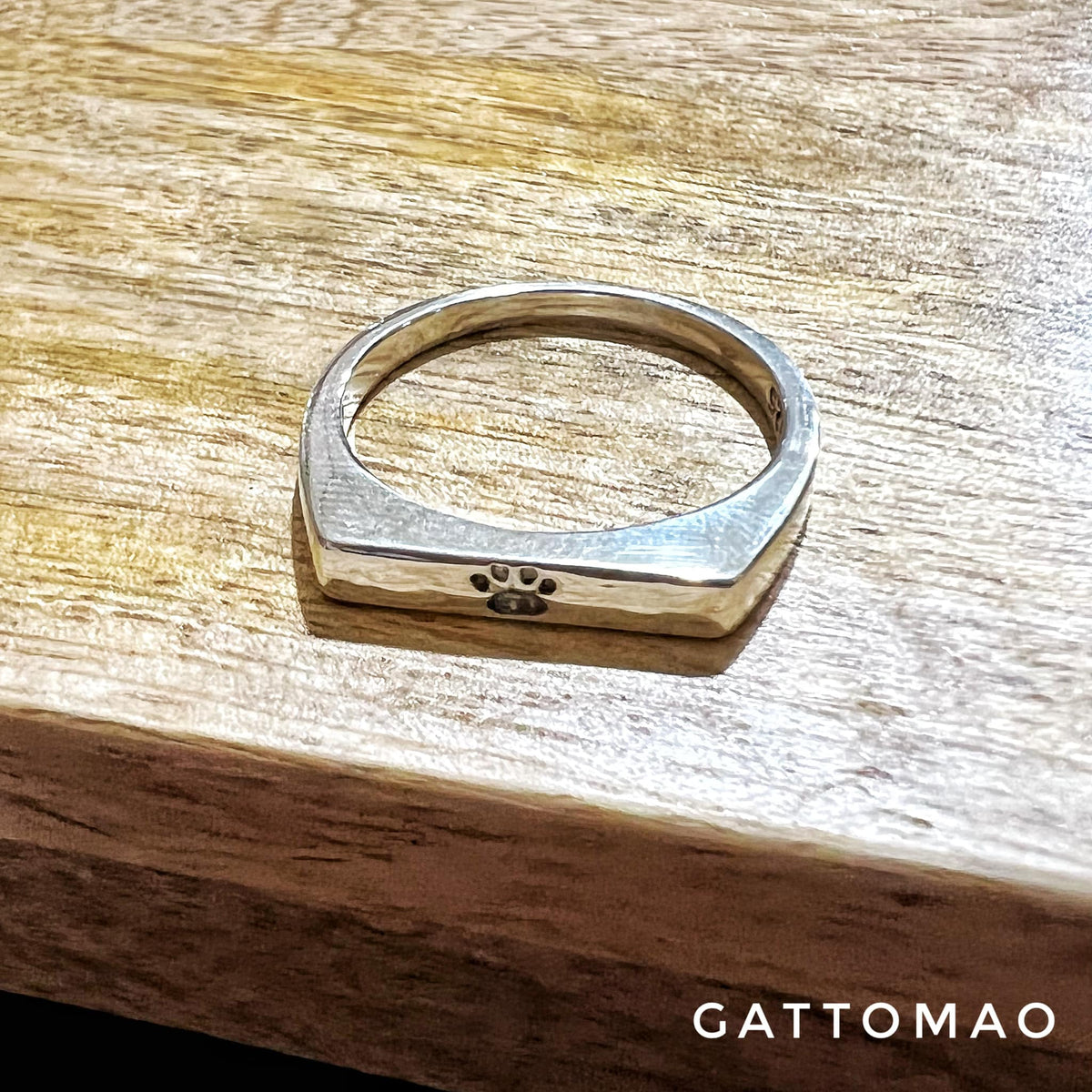 Anello in argento sterling 925 con stampa di zampa di cane carino Anello di misura regolabile aperto per gioielli da donna