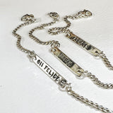 G.8112 Bracciale Argento 925 targhetta incisa catenina grumetta