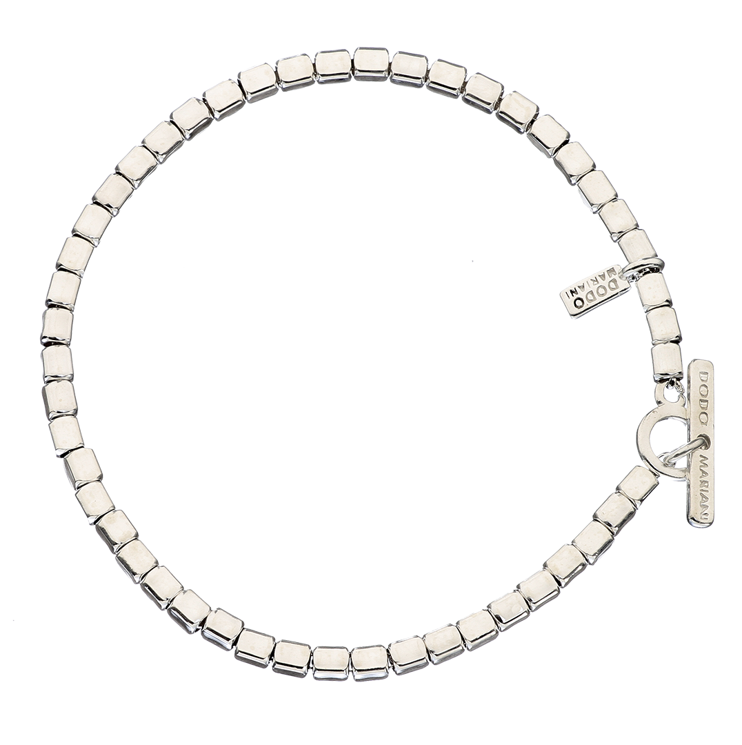 Bracciale Iced-Out In Argento 925 Cavo – Hollow Rope 8 Mm Placcato Oro - Made In Italy 22 Cm