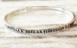 G.8102 - Bracciale rigido Argento 925 con incisione Mod. DESTROYED