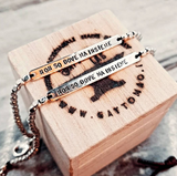 G.8135 Bracciale Argento 925 mini cubotti e targhetta