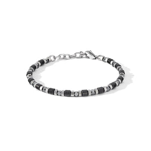 COMETE UOMO - Bracciale in acciaio, ematite nera