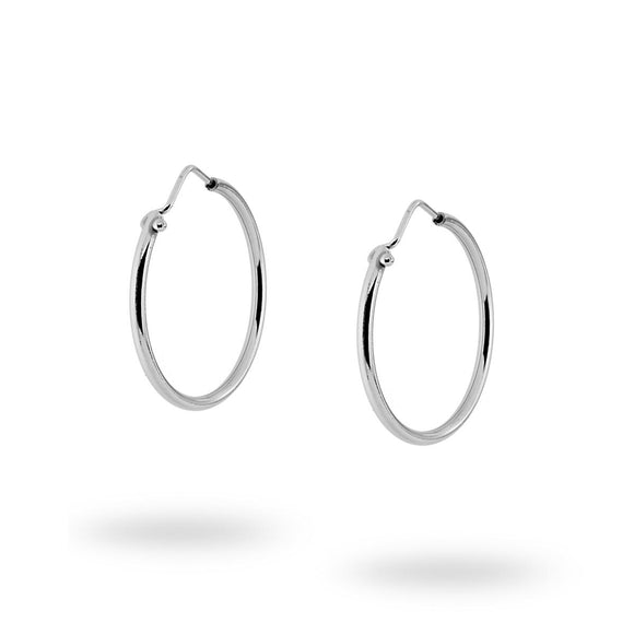 13278 - Orecchini Argento 925 - Cerchi lisci 32mm