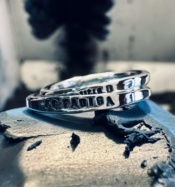 AILUOR Anello Ispirazionale Keep Going In Acciaio Inox – Inciso, Regolabile, Unisex (Taglia 9#)
