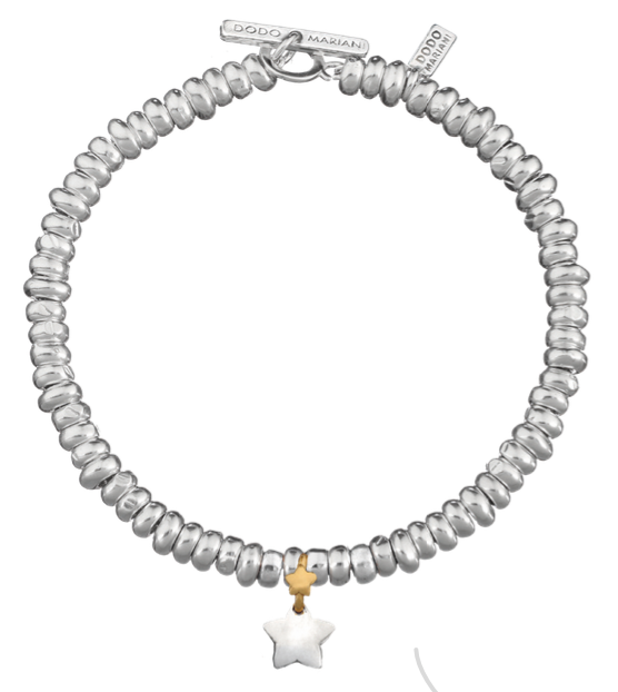 DODO MARIANI - Bracciale particelle e stella Argento 925 e oro giallo