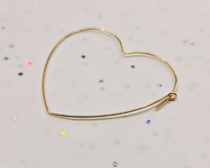 GF.1456 - Orecchino SINGOLO Cuore grande - Gold Filled 14k