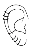 P.0017 - Piercing Acciaio chirurgico - Clicker esagonale- 8 millimetri