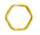 P.0016 - Piercing Acciaio chirurgico - Clicker esagonale- 10 millimetri