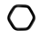 P.0017 - Piercing Acciaio chirurgico - Clicker esagonale- 8 millimetri