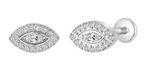 P.0028 - Piercing in TITANIO con zirconi