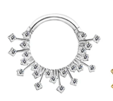 P.0037 - Piercing in TITANIO con zirconi