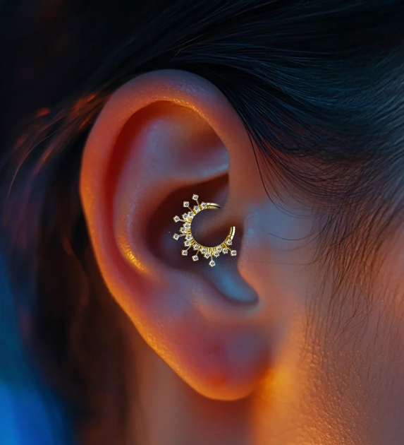 P.0037 - Piercing in TITANIO con zirconi