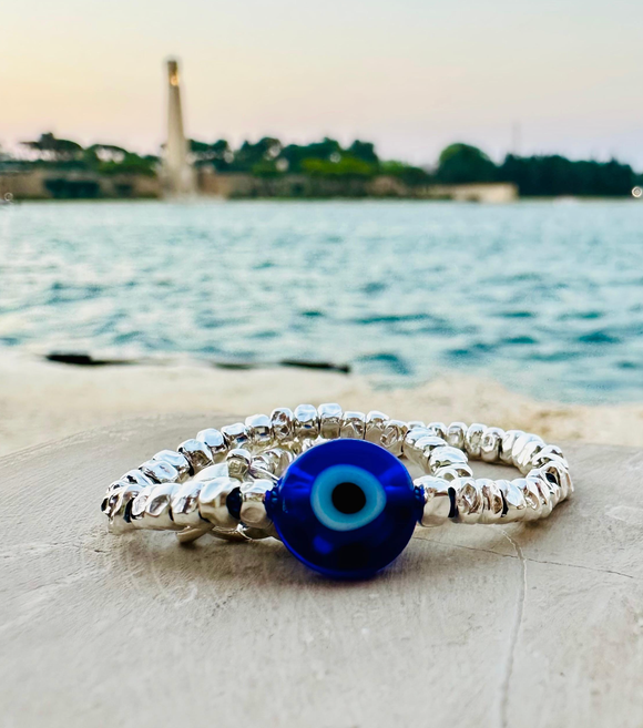 G.19375 Bracciale Argento 925 occhio turco porta fortuna