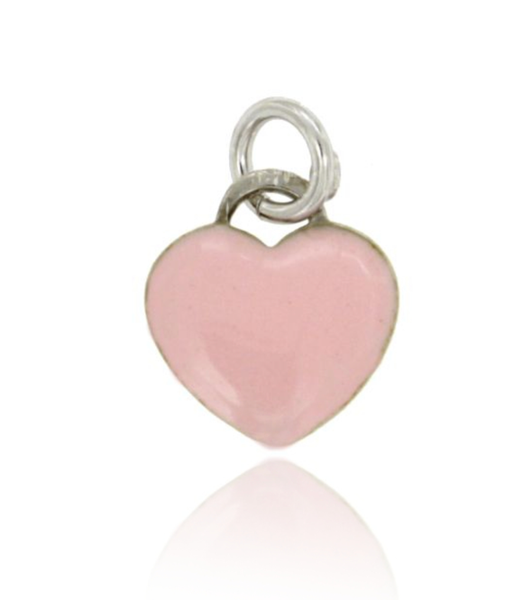G.B79366 Ciondolo Argento 925 cuore smalto rosa