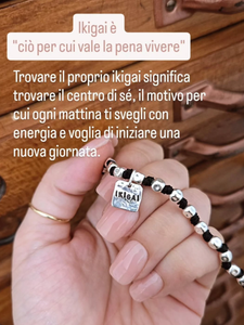 G.Q2410 - IKIGAI - Bracciale Argento 925 cubotto base e medaglietta personalizzabile