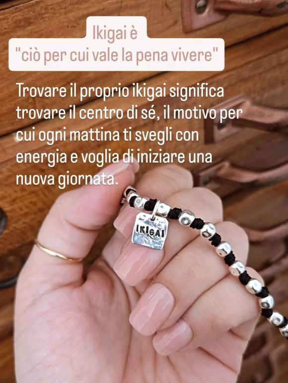 G.Q2410 - IKIGAI - Bracciale Argento 925 cubotto base e medaglietta personalizzabile