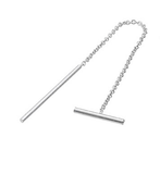 G.R0954 Monorecchino saliscendi barretta Argento 925