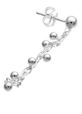 G.R0956 Monorecchino intreccio palline Argento 925