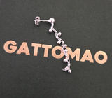 G.R0956 Monorecchino intreccio palline Argento 925
