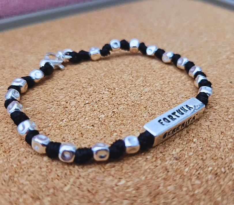 Bracciale in argento con pietra preziosa di tormalina rosa