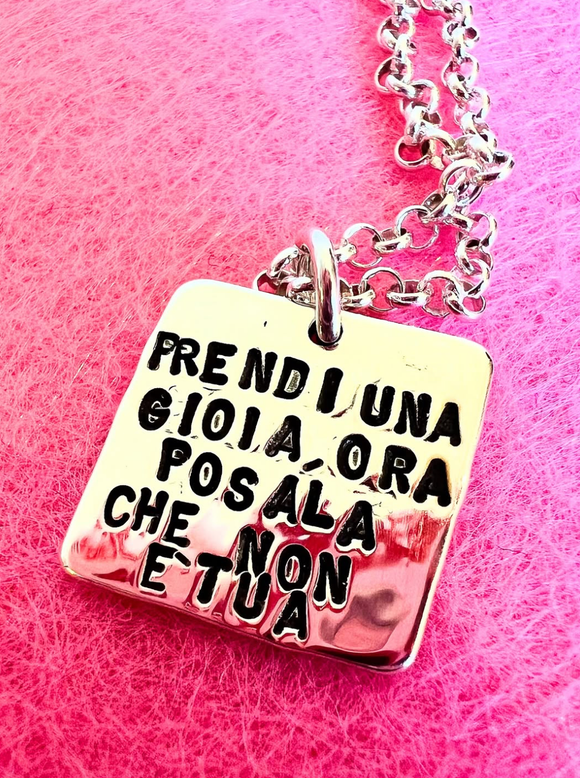 G.G214A - Collana Unisex “MAI UNA GIOIA” Argento 925