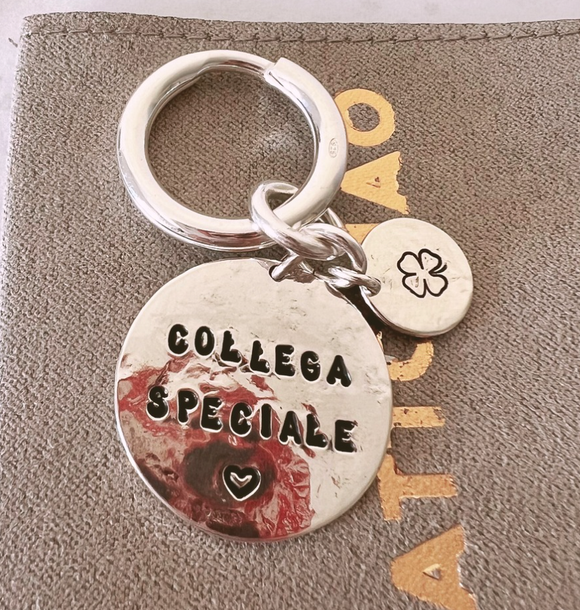 G.K3691 Portachiavi Argento 925 Personalizzabile