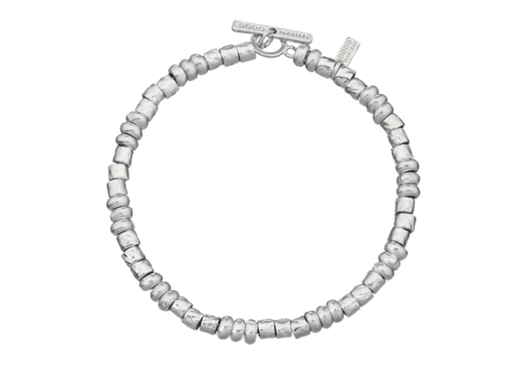 DODO MARIANI - Bracciale particelle e pigne vintage - Argento 925 - Misura uomo