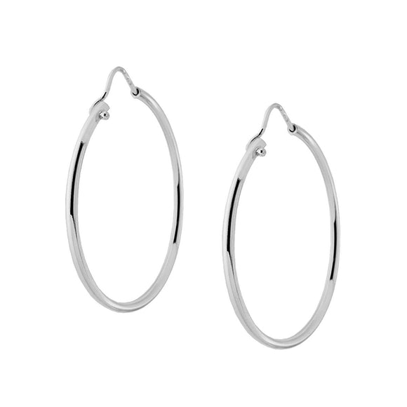 20801 - Orecchini Argento 925 - Cerchi lisci 40mm