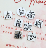 G.2698 🖤L’originale MEDAGLIETTA GATTOMAO in Argento 925 - con incisione scelta da te ✨