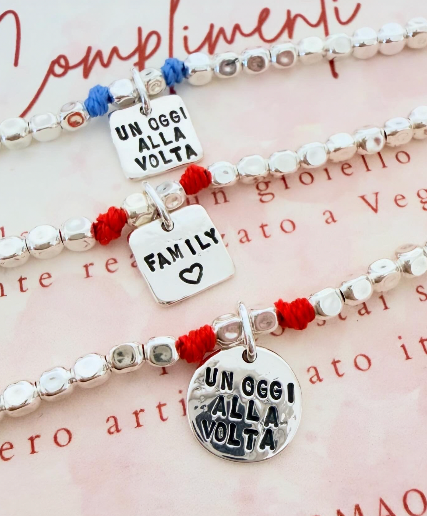 Bracciale elastica con perle rosa piccole e argento - B02302AR Bracciale elastica con perle rosa piccole e argento - B02302AR