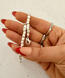 G.41275 Bracciale Argento 925 - Borchie - Catenina interna