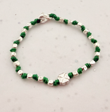 G.41274 Bracciale Argento 925 - cubotti piccoli e quadrifoglio