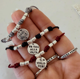 G.225137 - Bracciale "Cordino Gattomao" con medaglietta incisa personalizzabile - Argento 925