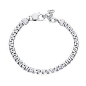 Bracciale maglia zigzag -  uomo Argento 925