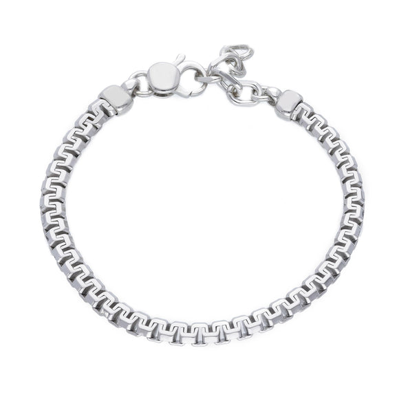 Bracciale maglia zigzag -  uomo Argento 925
