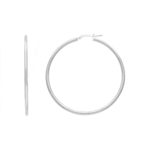 Orecchini cerchi classici medi - Argento 925