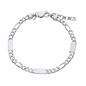 Bracciale catena intervallata -  uomo Argento 925