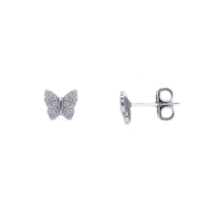 Orecchini farfalle zirconi - Argento 925