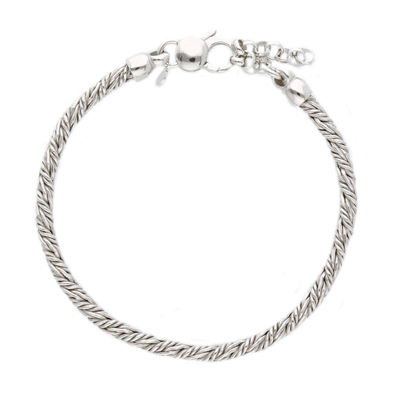 Bracciale fune doppia -  uomo Argento 925
