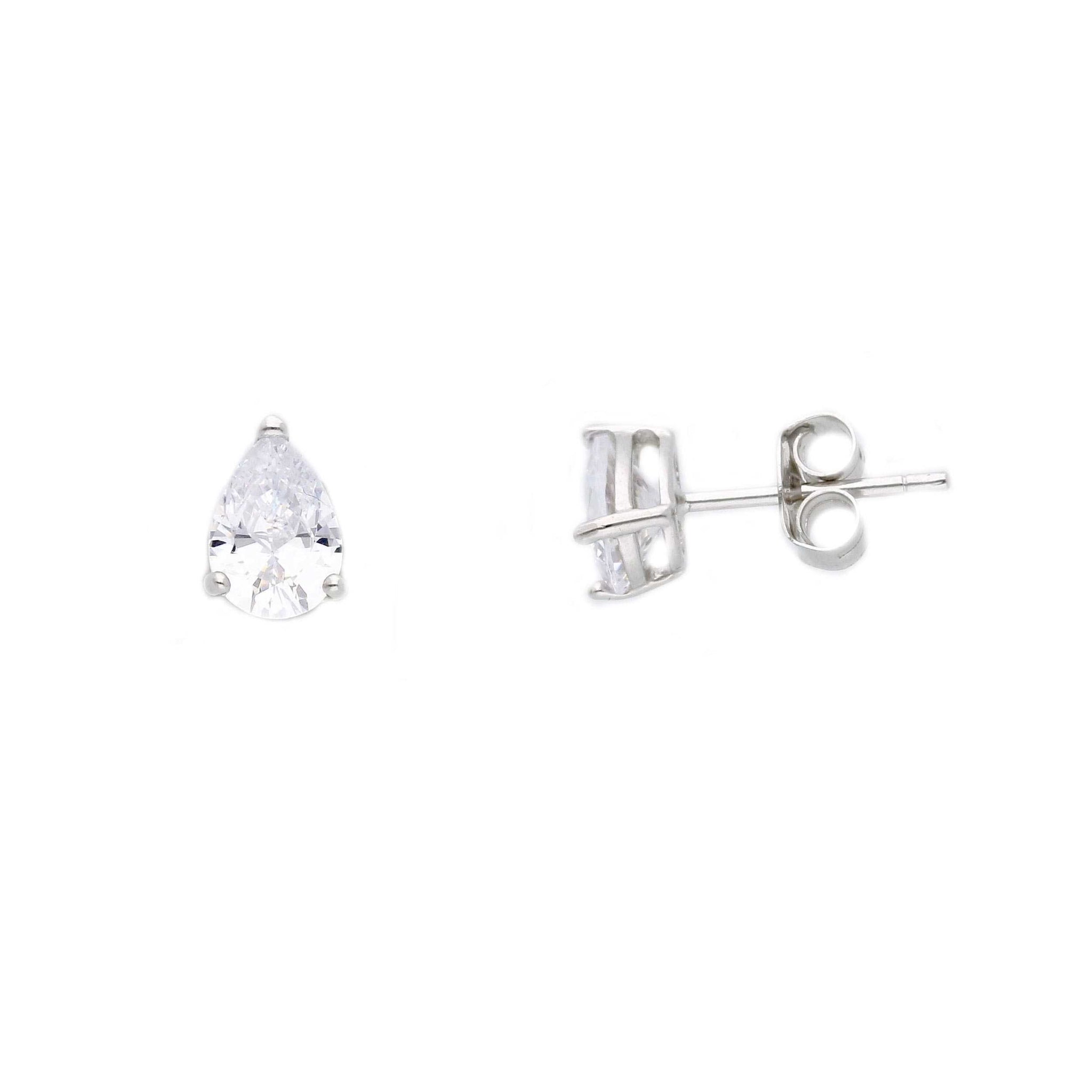 Orecchini A Perno Quadrati In Argento Sterling Con Pietre Di