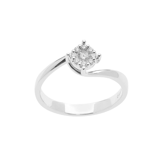 COMETE GIOIELLI Anello in oro bianco e diamanti naturali cod. ANB2647
