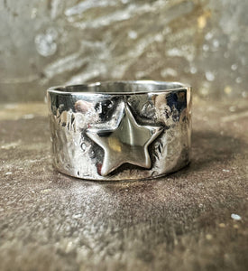 Anello Uomo Argento Sterling Stella Di David Esagramma .925 Anello Uomo Argento Sterling Stella Di David Esagramma .925