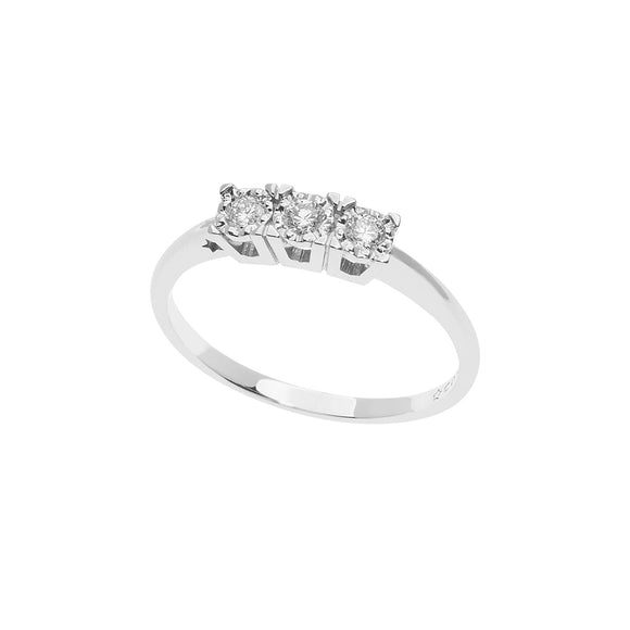 COMETE GIOIELLI Trilogy in oro bianco e diamanti naturali cod. ANB2640