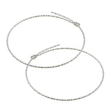G.R0944 Coppia orecchini Argento 925 diamantati - cerchio leggero 45mm