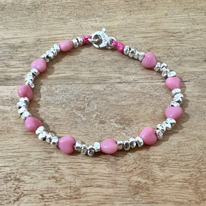 G.19373 Bracciale Argento 925 cuoricini rosa