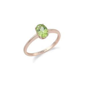 COMETE GIOIELLI - Anello oro rosa 751 peridot ovale