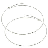 G.R0945 Coppia orecchini Argento 925 diamantati - cerchio leggero 60mm